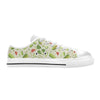 Salad Vegetable Print Design LKS302 Women's White Low Top Shoes