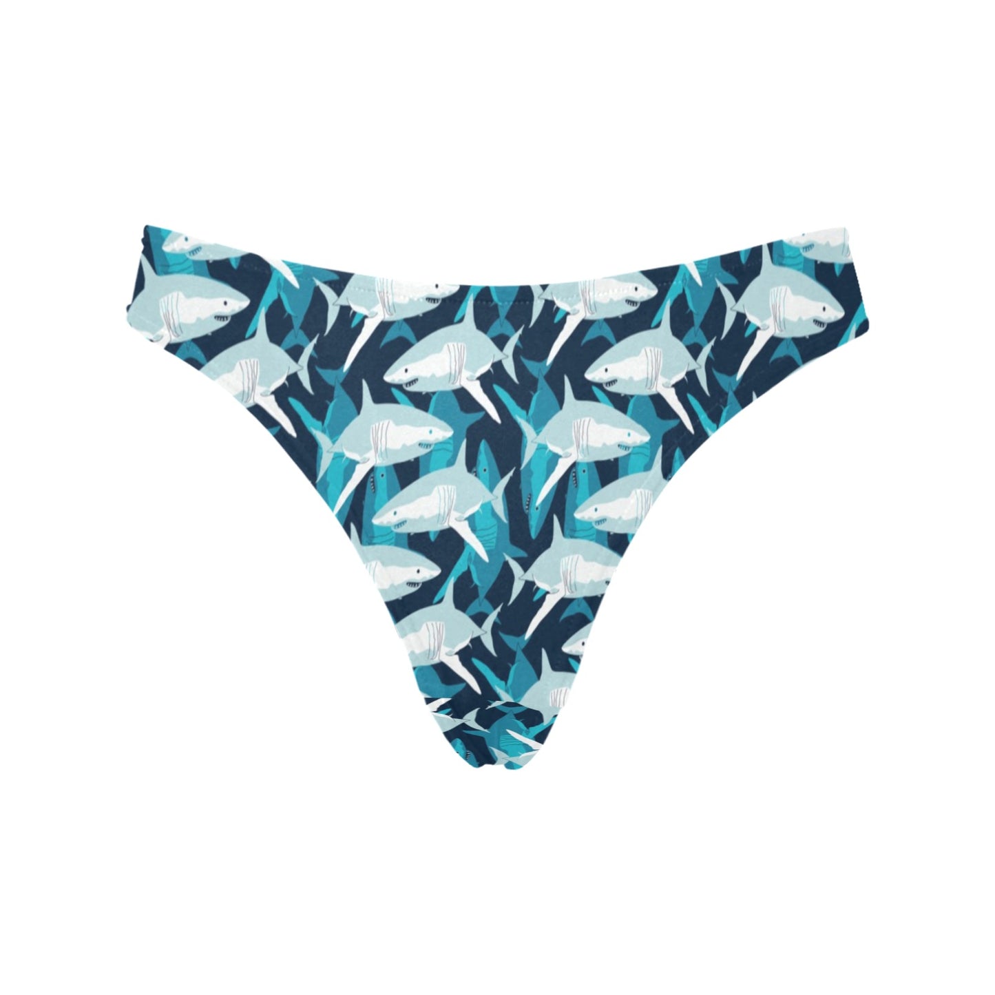 Shark Design Print Women's Thongs
