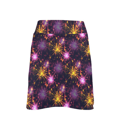 Firework Print Design LKS303 17" Golf & Pickleball Skort with Pockets