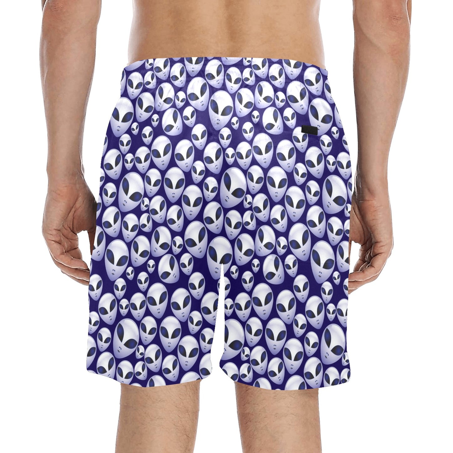 Alien Head Extraterrestrial Men's Swim Trunks Beach Shorts