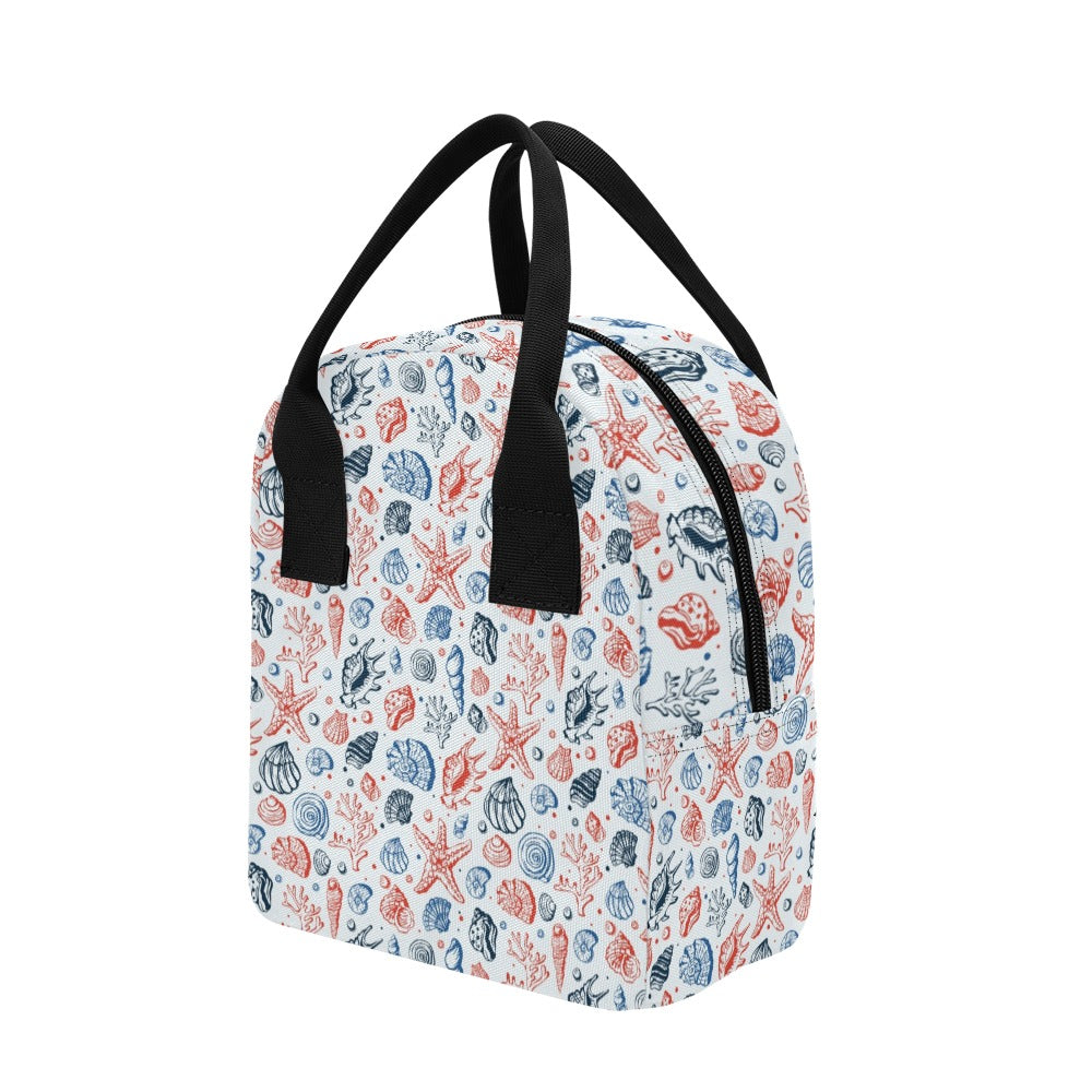 Seashell Print Design LKS307 Insulated Lunch Bag