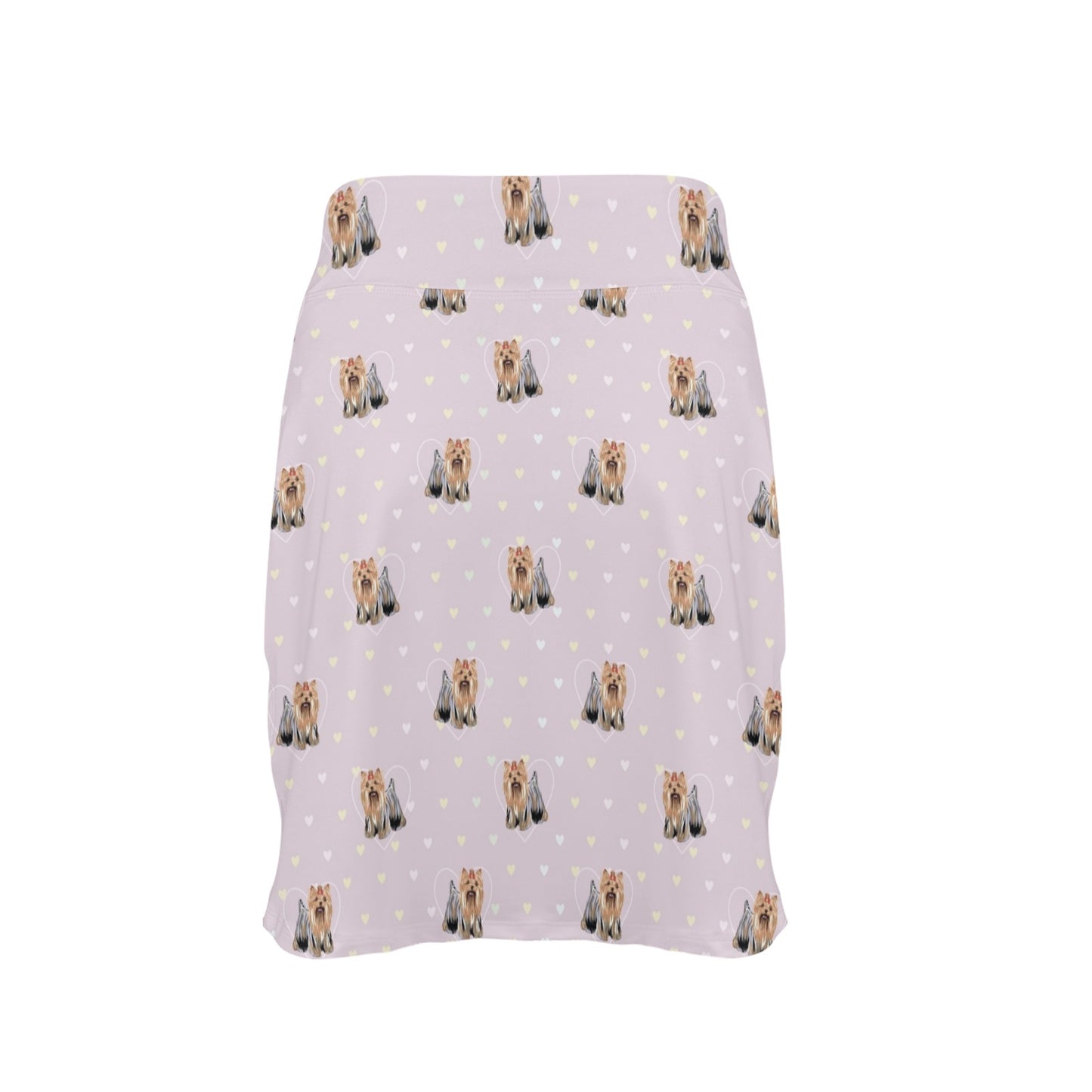 Yorkshire Terriers Print Design LKS302 17" Golf & Pickleball Skort with Pockets