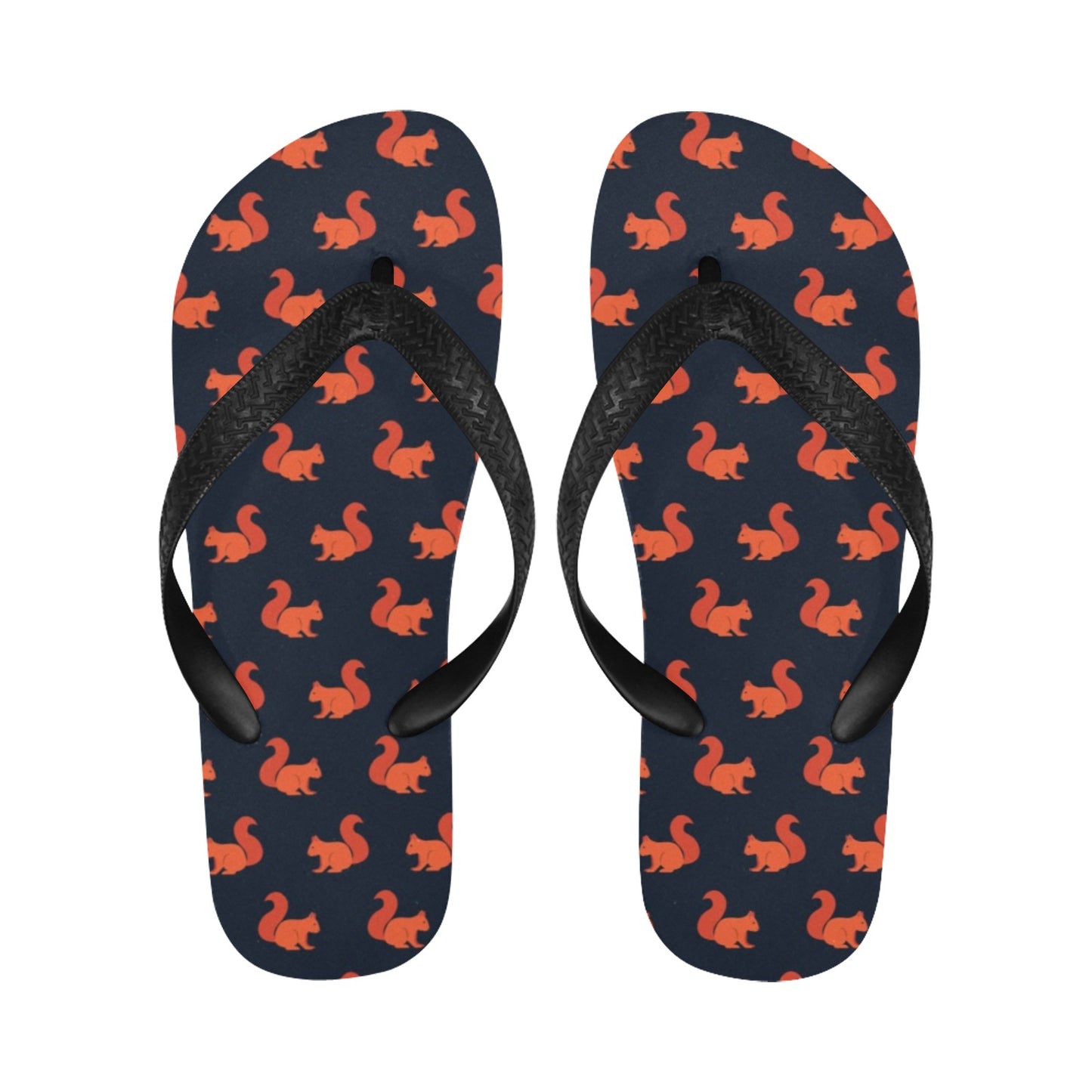 Squirrel Print Design LKS306 Flip Flops