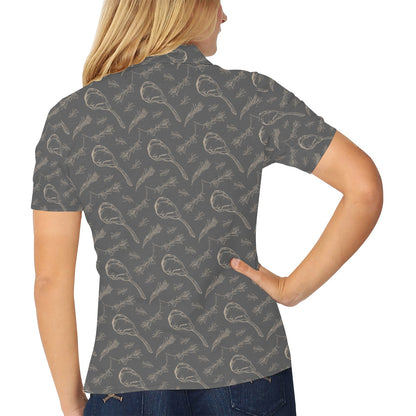 Steak Print Design LKS302 Women's Polo Shirt