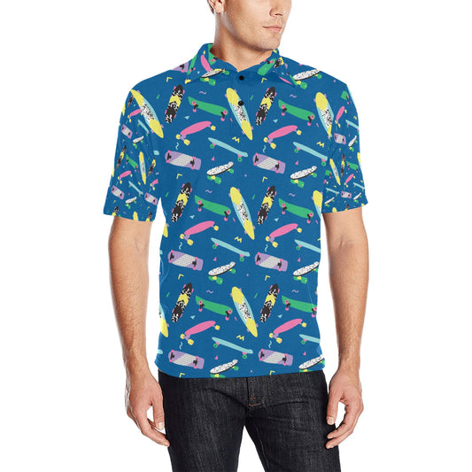 Skateboard Print Design LKS302 Men Polo Shirt