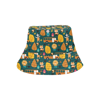 School Bus Print Design LKS309 Unisex Bucket Hat
