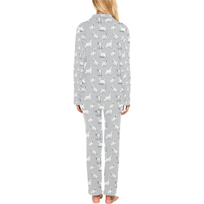 Scottish Terriers Print Design LKS3011 Women's Long Pajama Set