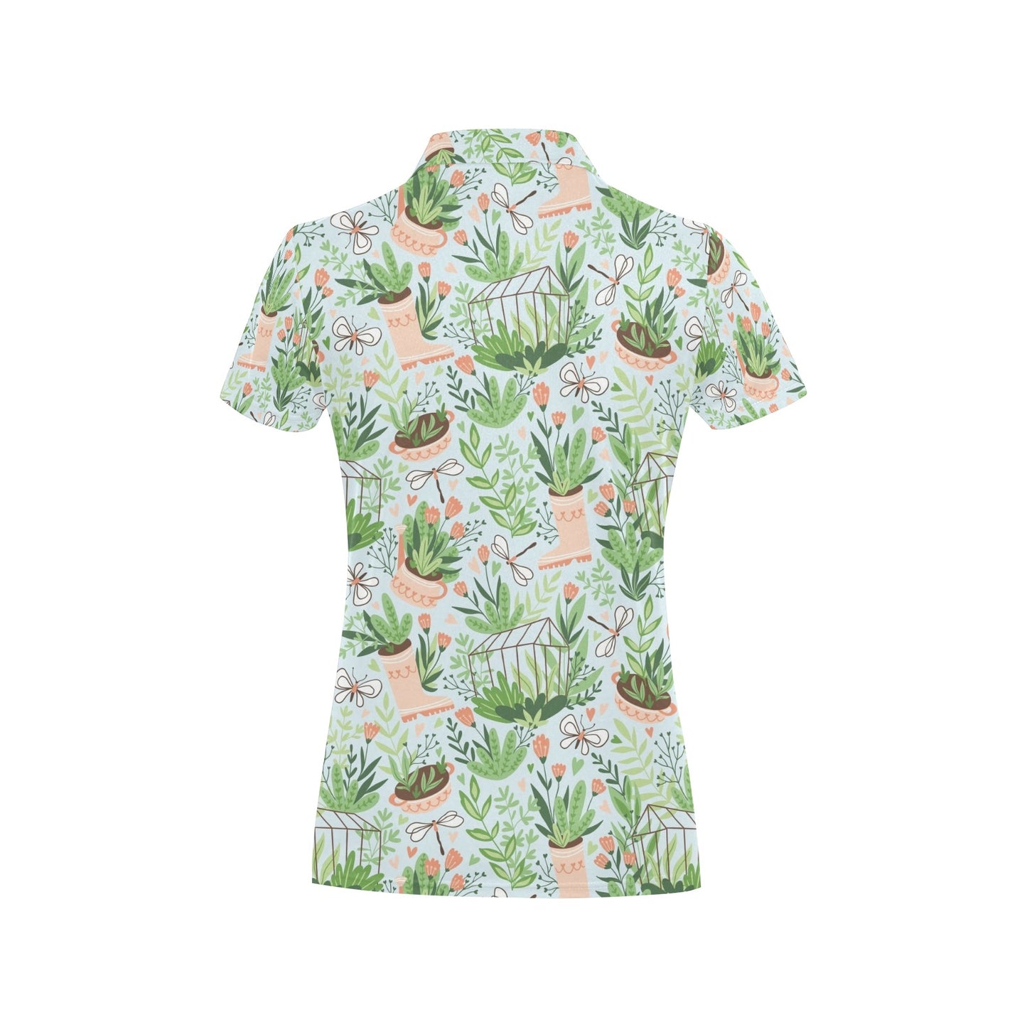 Gardening Pattern Print Design G04 Women's Polo Shirt