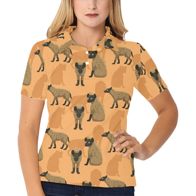 Hyena Pattern Print Design 01 Women's Polo Shirt