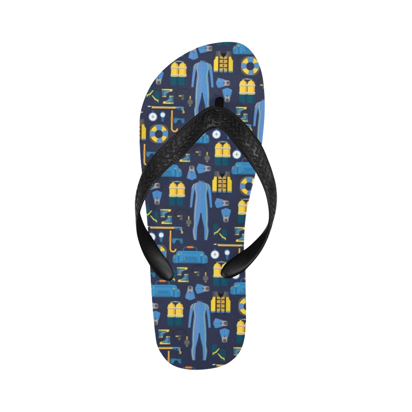 Scuba Equipment Print Design LKS305 Flip Flops