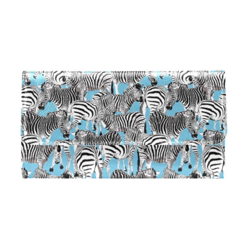 Zebra Print Design LKS305 Women's Trifold Wallet