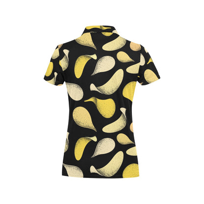 Potato Pattern Print Design A02 Women's Polo Shirt