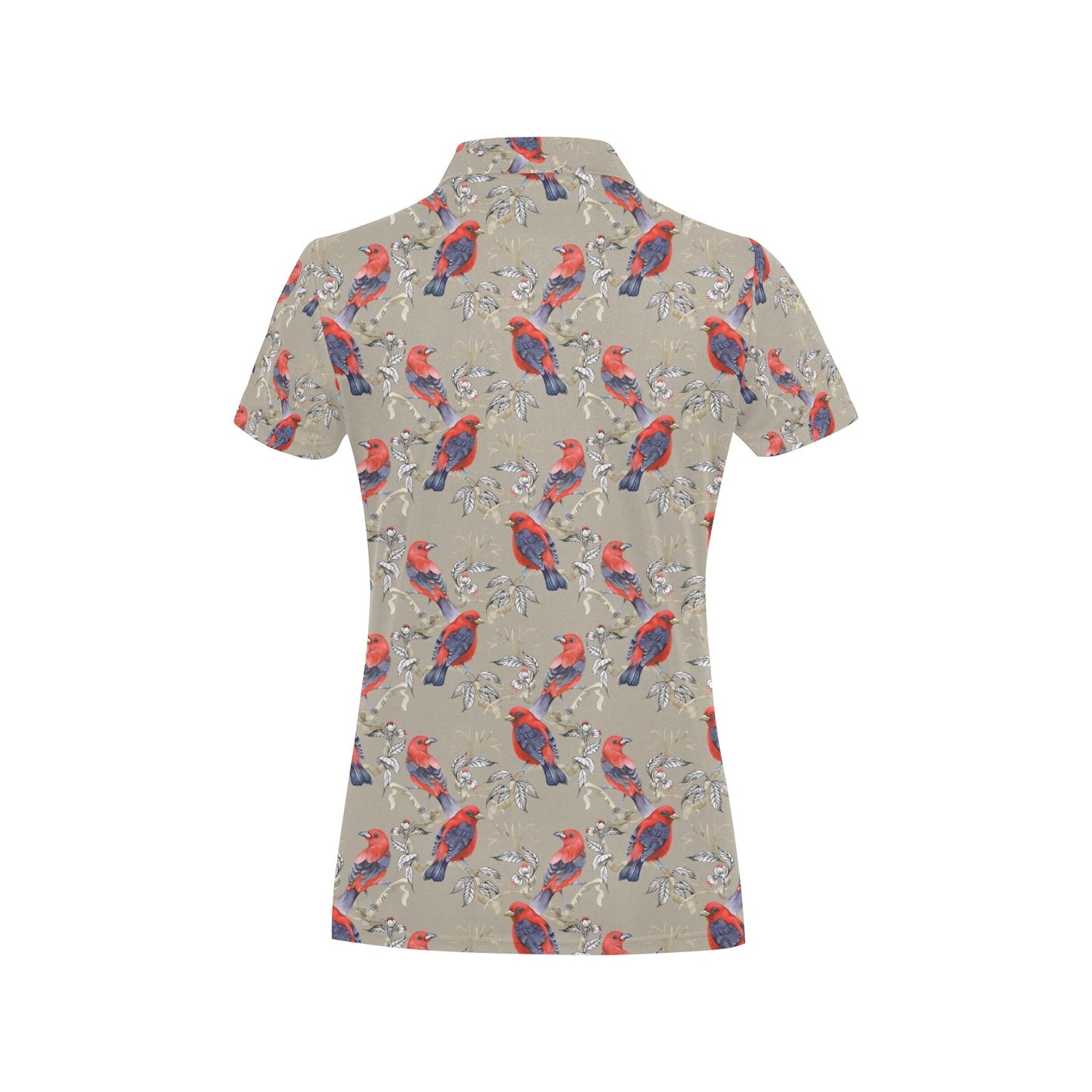 Birds Pattern Print Design 05 Women's Polo Shirt