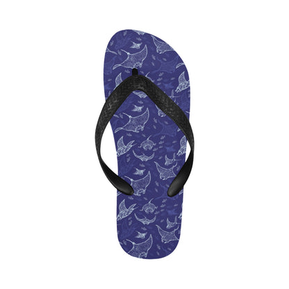Manta Ray Print Design LKS401 Flip Flops