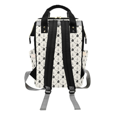 Sailboat Print Design LKS302 Diaper Bag Backpack