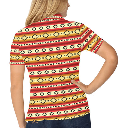 Serape Themed Women's Polo Shirt