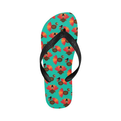 Turkey Print Design LKS402 Flip Flops