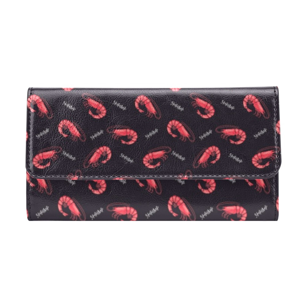 Shrimp Print Design LKS302 Women's Trifold Wallet