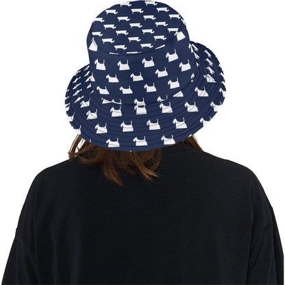 Scottish Terriers Print Design LKS303 Unisex Bucket Hat