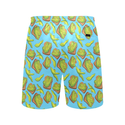 Sandwich Avocado Print Design LKS306 Men's Swim Trunks Beach Shorts