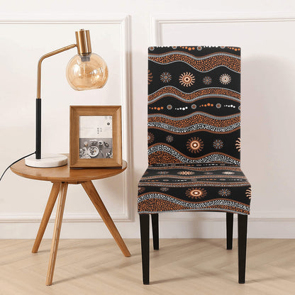 Aboriginal Print Design LKS404 Dining Chair Slipcover