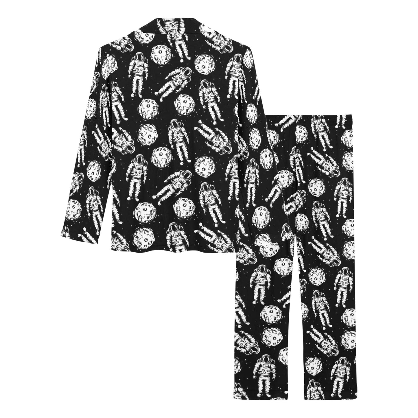 Astronaut Pattern Print Design 03 Women's Long Pajama Set