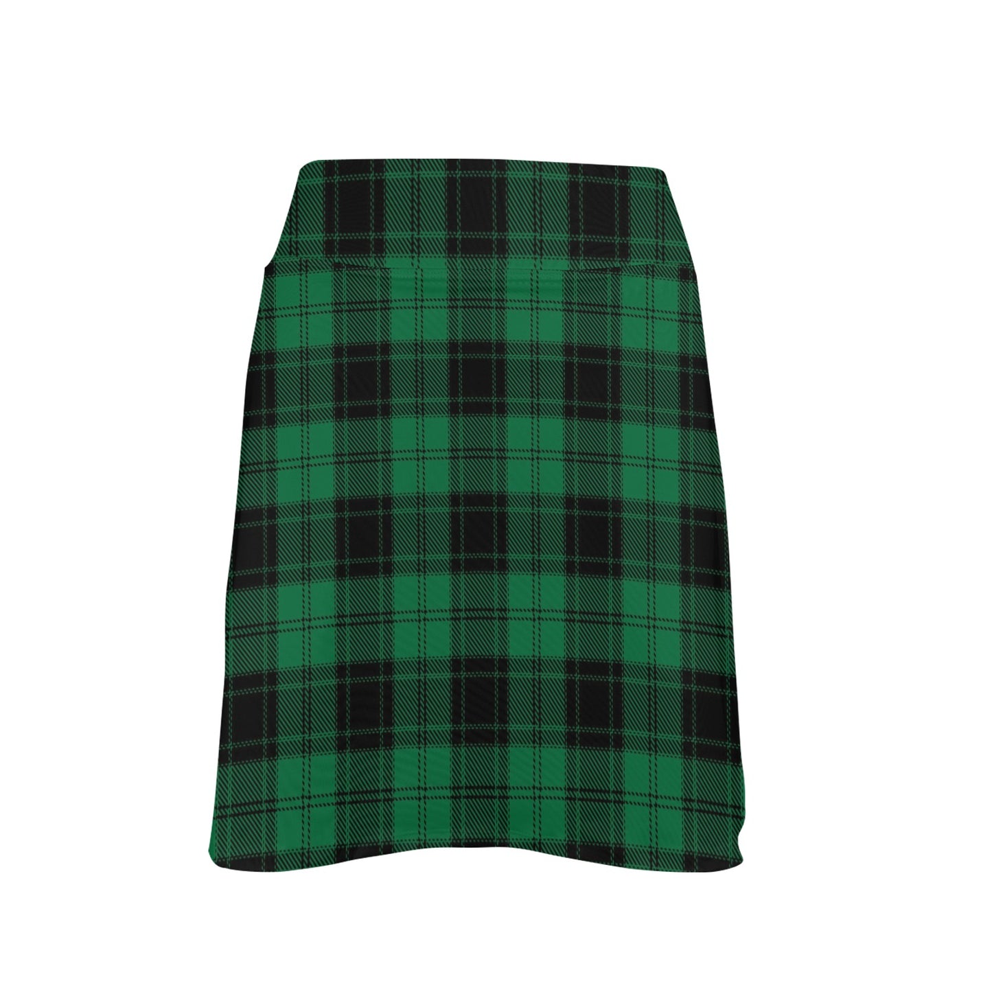 Tartan Green Print Design LKS302 17" Golf & Pickleball Skort with Pockets
