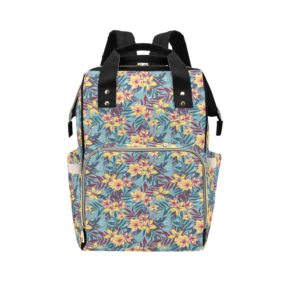 Summer Floral Print Design LKS304 Diaper Bag Backpack