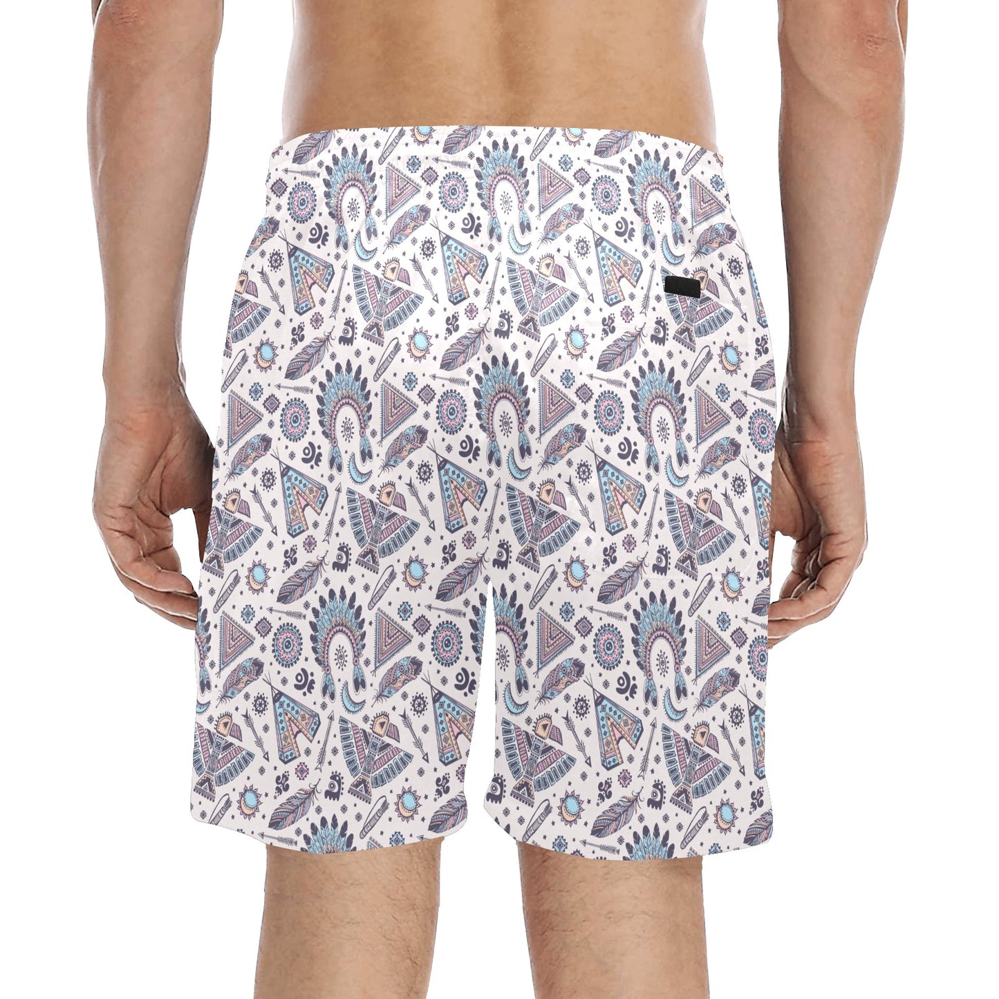 Eagles Native American Indian Symbol Men's Swim Trunks Beach Shorts