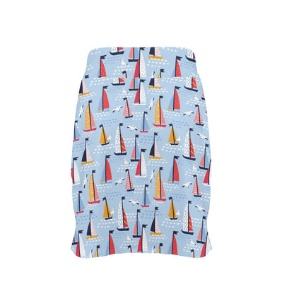 Sailboat Print Design LKS304 17" Golf & Pickleball Skort with Pockets