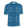 Bandana Blue Print Design LKS301 Men Polo Shirt