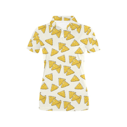 Nachos Pattern Print Design A01 Women's Polo Shirt