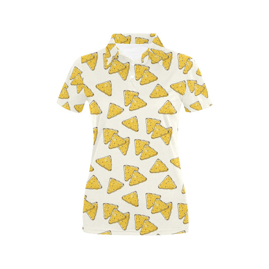 Nachos Pattern Print Design A01 Women's Polo Shirt