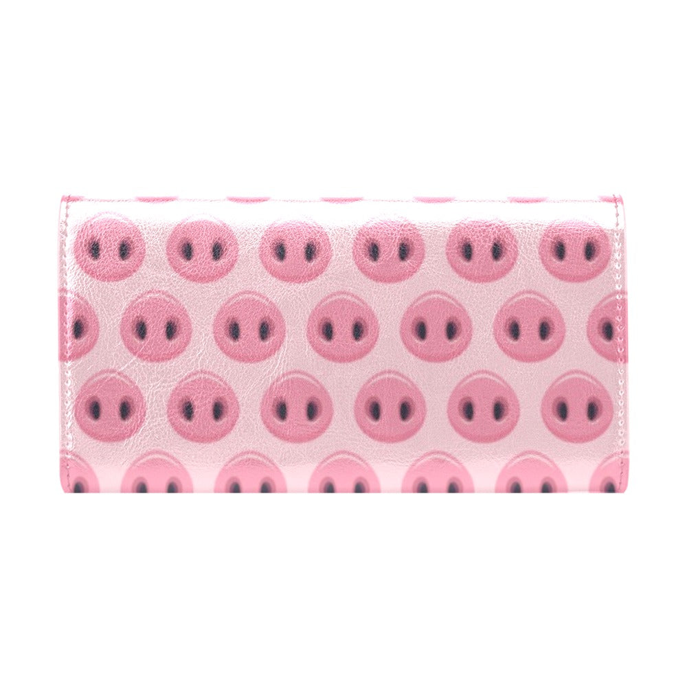 Pig Print Design LKS401 Women's Trifold Wallet