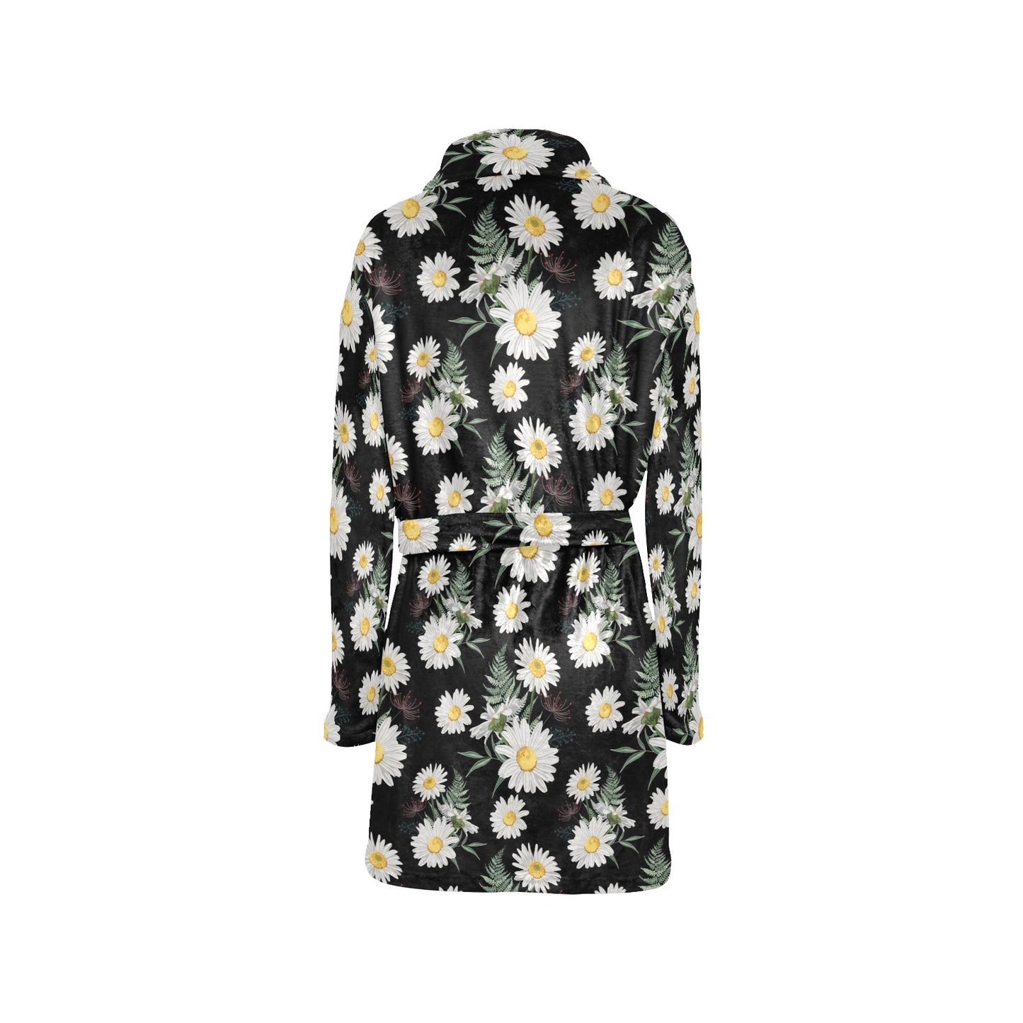 Daisy Pattern Print Design DS07 Women's Fleece Robe