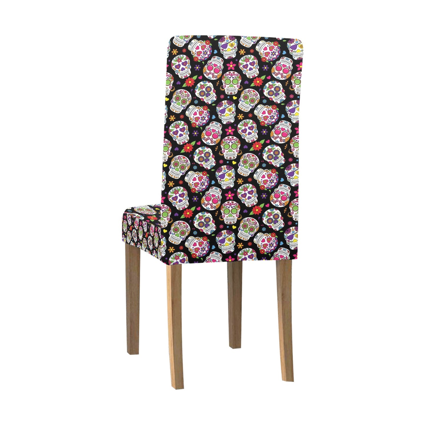 Sugar Skull Print Design LKS302 Dining Chair Slipcover