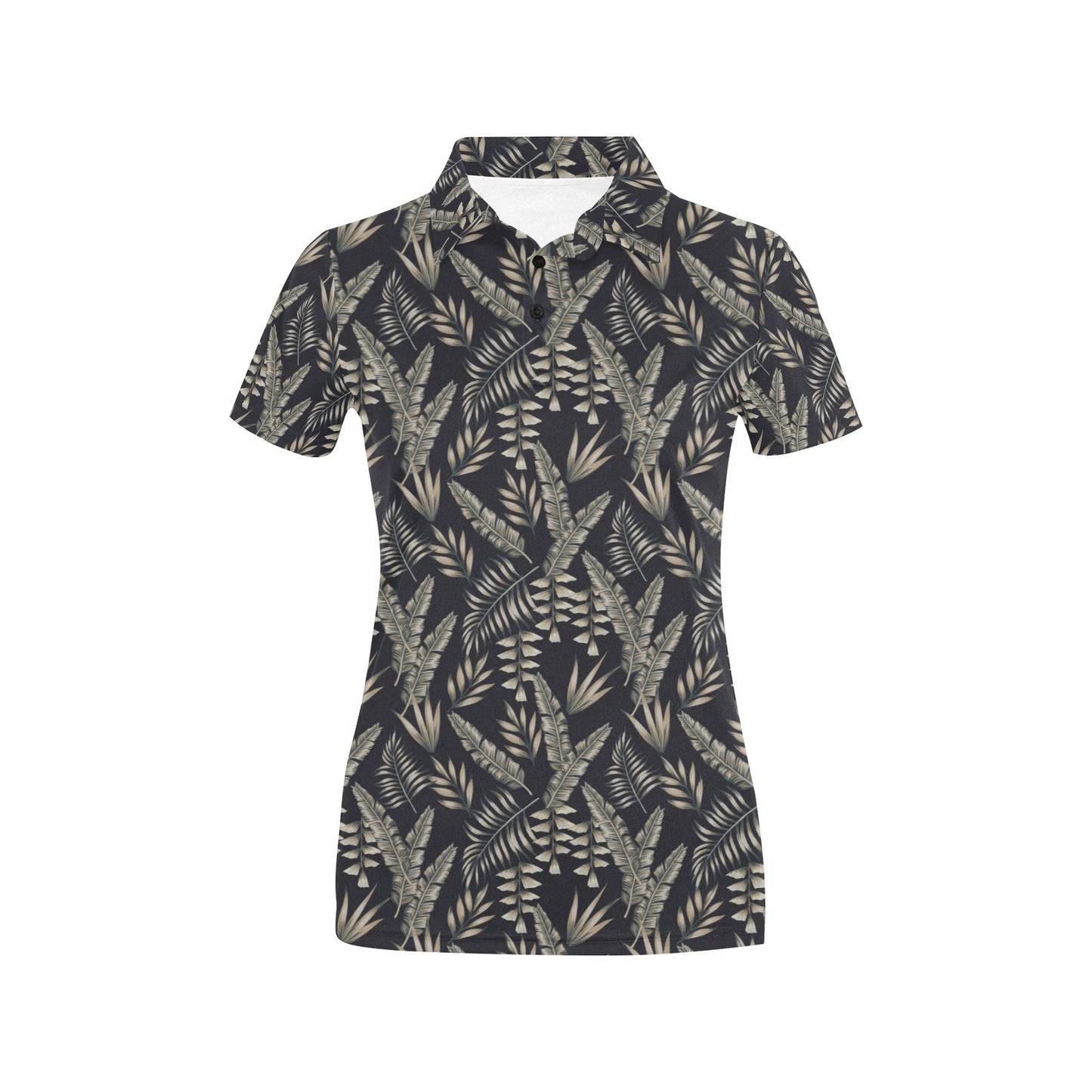 Banana Leaf Pattern Print Design 07 Women's Polo Shirt