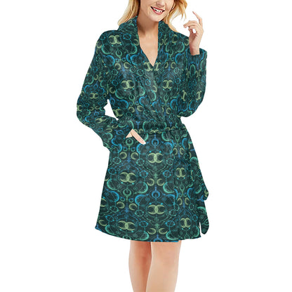 Celestial Pattern Print Design 07 Women's Fleece Robe
