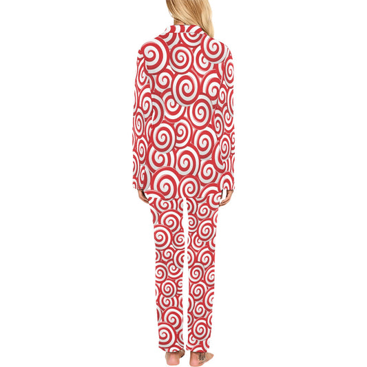 Candy Pattern Print Design 03 Women's Long Pajama Set