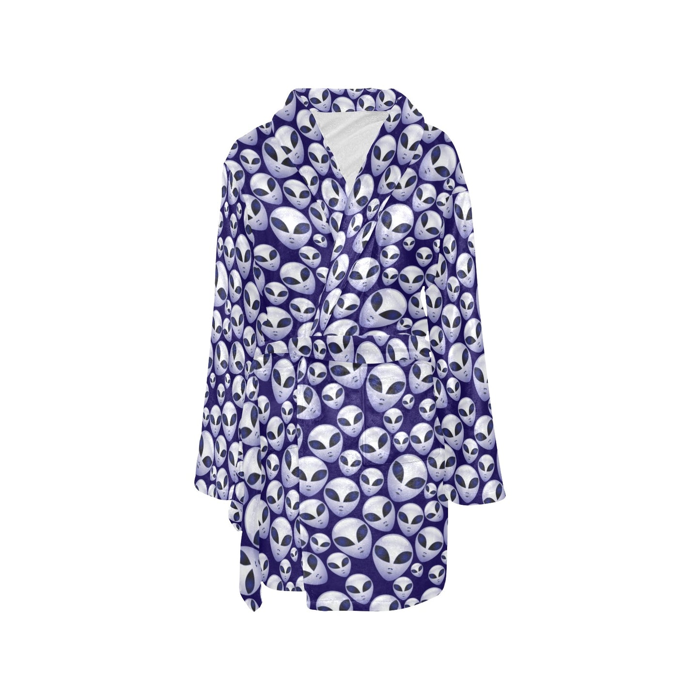 Alien Head Extraterrestrial Women's Fleece Robe