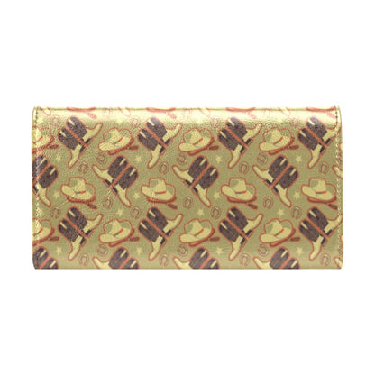 Western Cowboy Themed Women's Trifold Wallet