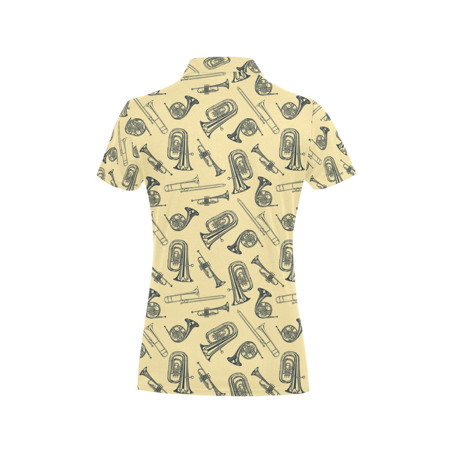 Tuba Pattern Print Design 01 Women's Polo Shirt
