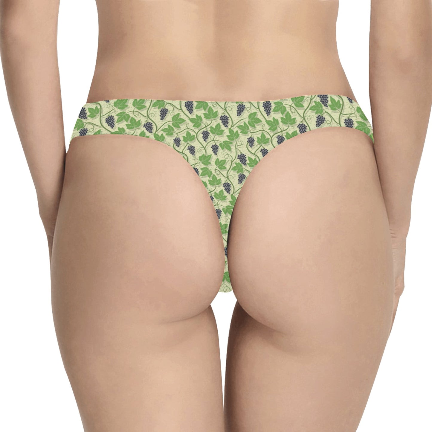 Wine Grape Thmed Print Women's Thongs