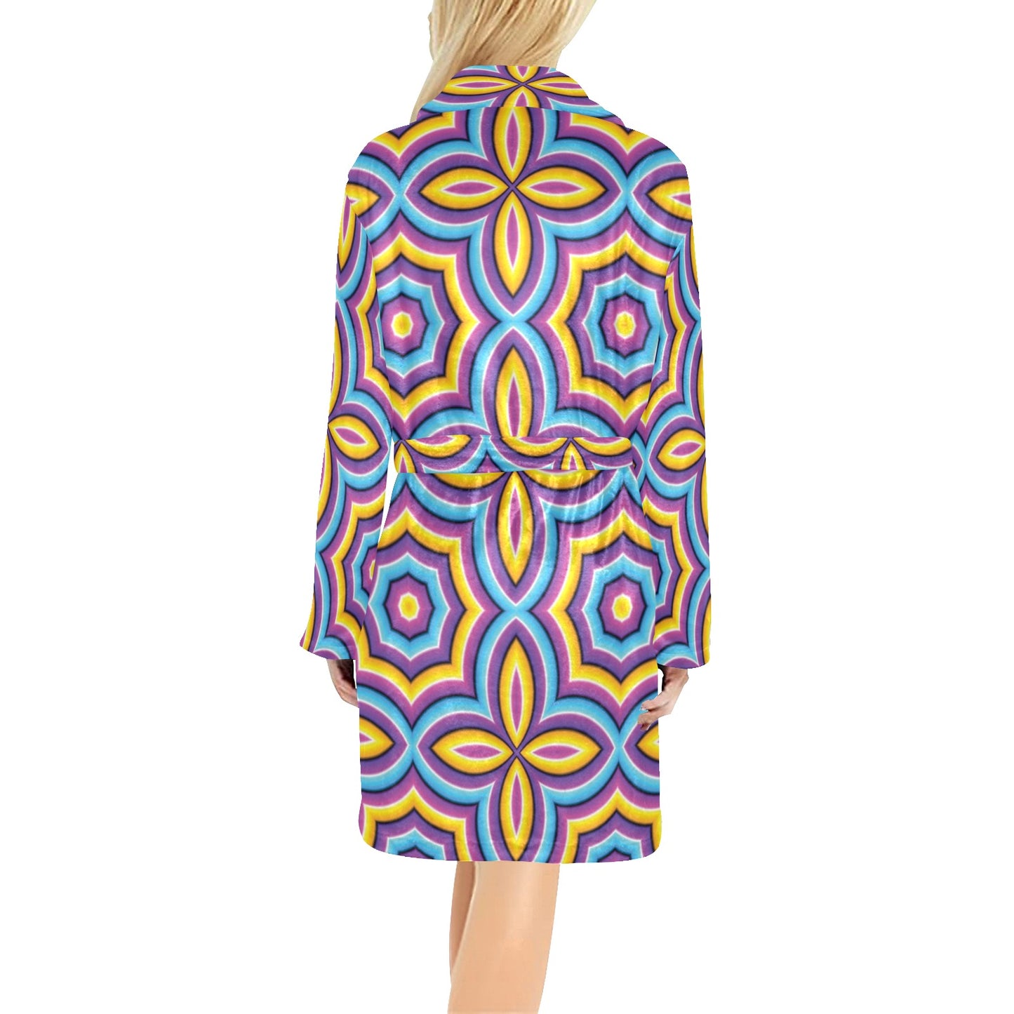 Optical illusion Pattern Print Design A03 Women's Fleece Robe