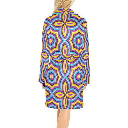 Optical illusion Pattern Print Design A03 Women's Fleece Robe