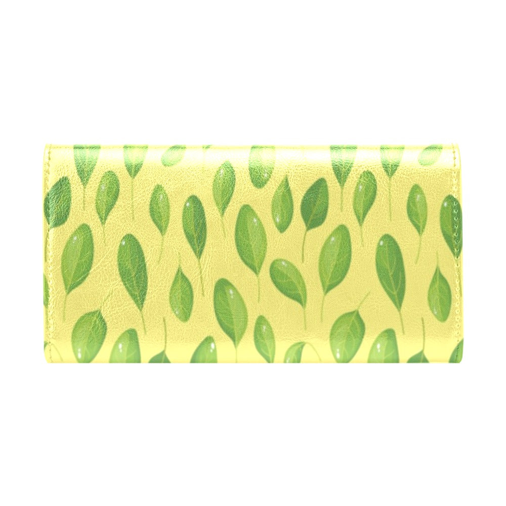 Spinach Print Design LKS302 Women's Trifold Wallet