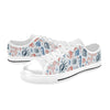 Seashell Print Design LKS307 Women's White Low Top Shoes