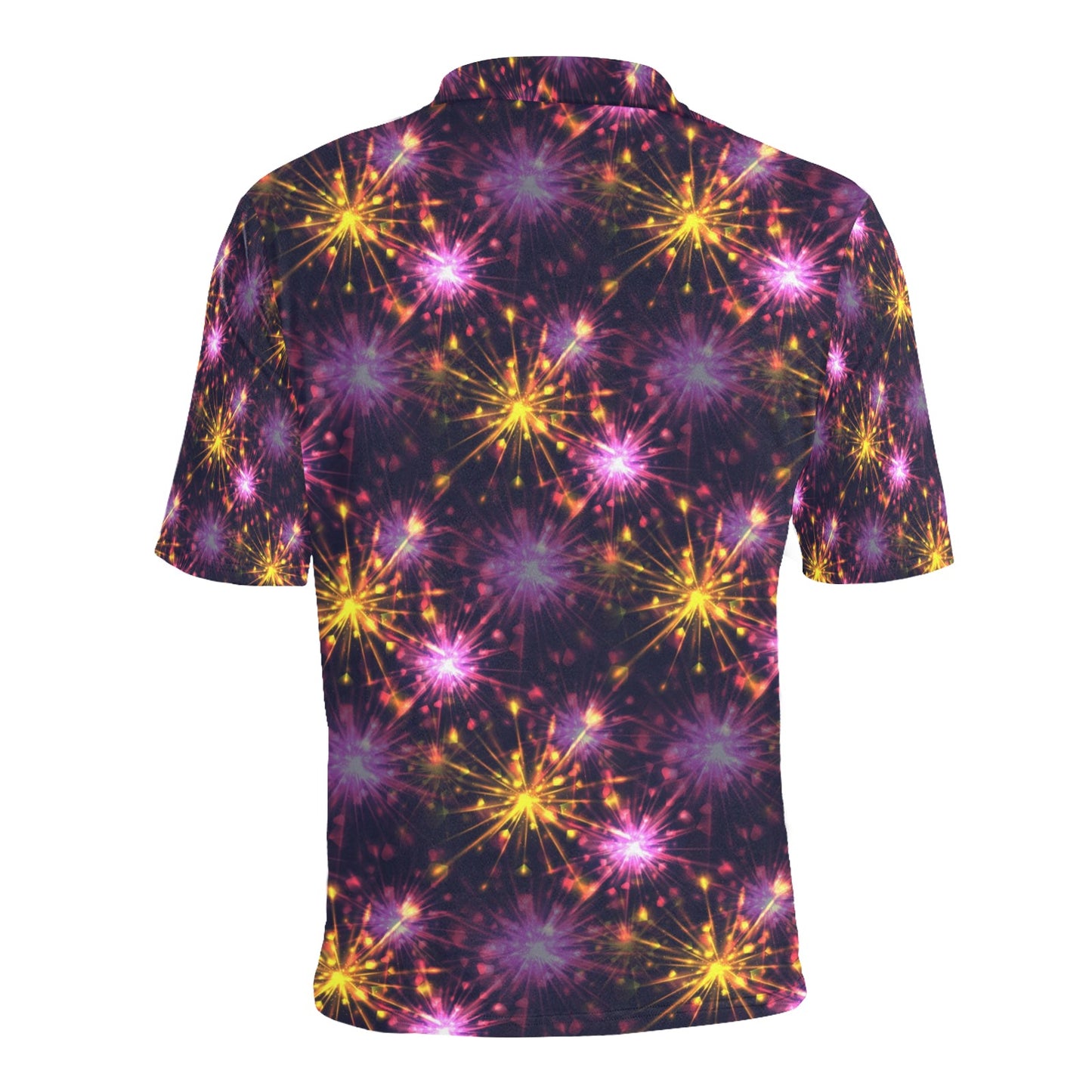 Firework Print Design LKS303 Men Polo Shirt