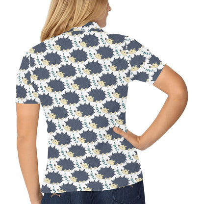Hedgehog Print Design LKS401 Women's Polo Shirt