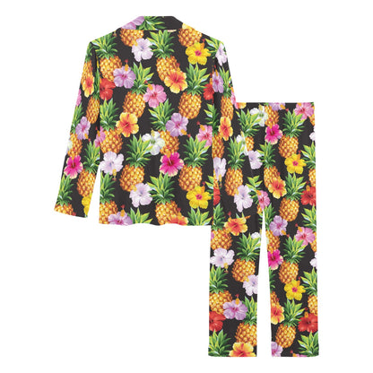 Pineapple Hibiscus Women's Long Pajama Set